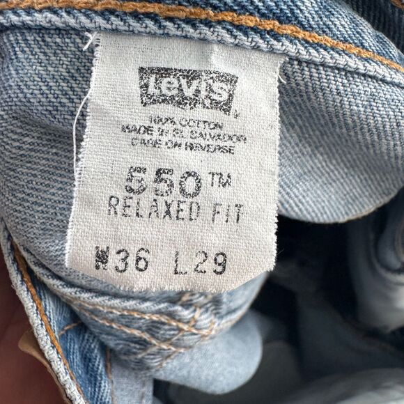 Levi's 550 Relaxed Fit Jeans Mens 36 x 29 Blue 100% Cotton Denim Levis - Picture 6 of 6